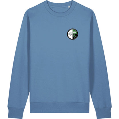 Schweres Unisex Sweatshirt aus Bio-Baumwolle Changer 2.0 STSU178 – Vereinslogo herzseitig Bright Blue Vorderseite