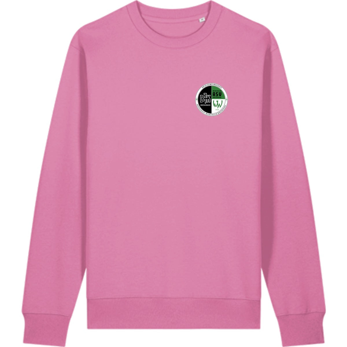 Schweres Unisex Sweatshirt aus Bio-Baumwolle Changer 2.0 STSU178 – Vereinslogo herzseitig Bubble Pink Vorderseite