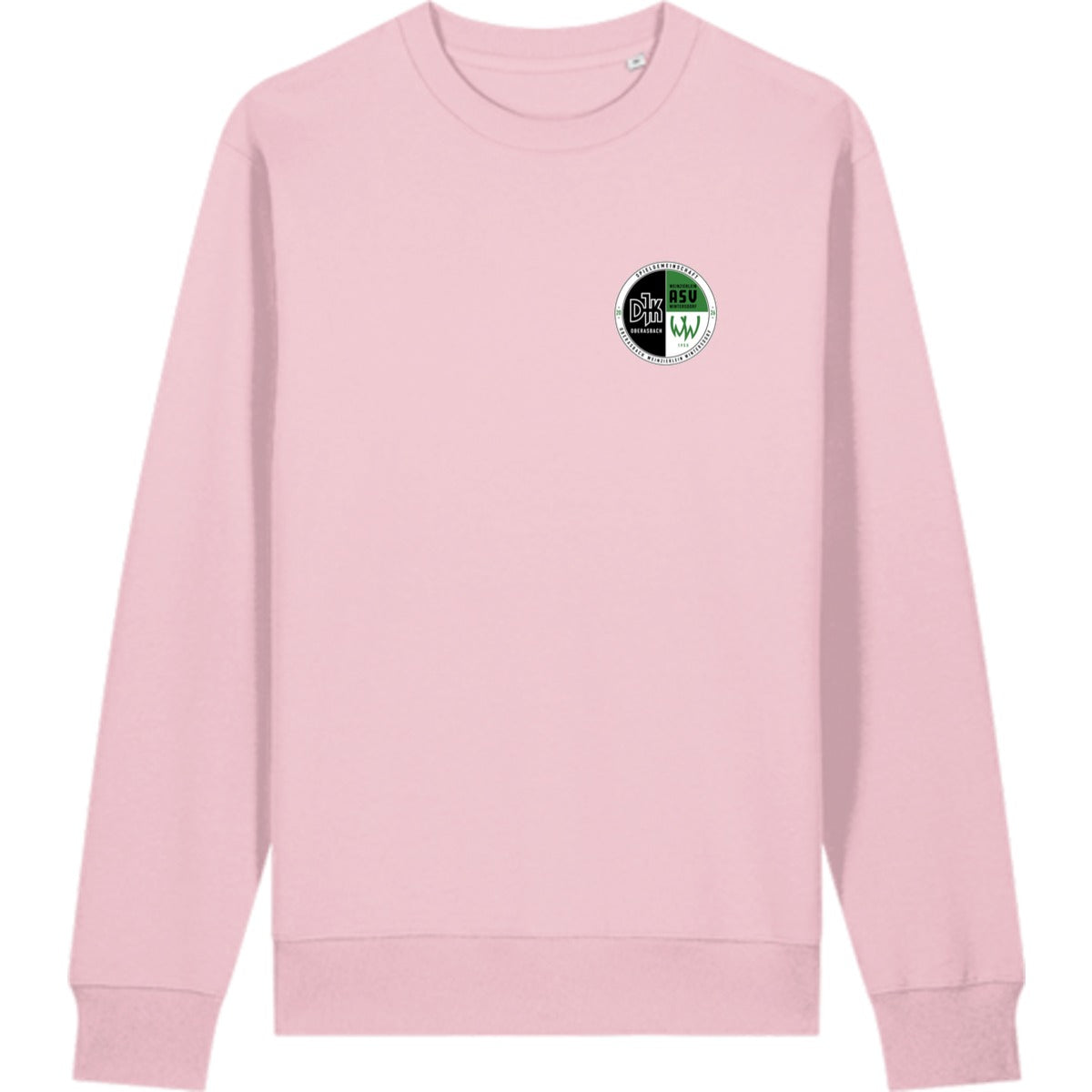 Schweres Unisex Sweatshirt aus Bio-Baumwolle Changer 2.0 STSU178 – Vereinslogo herzseitig Cotton Pink Vorderseite