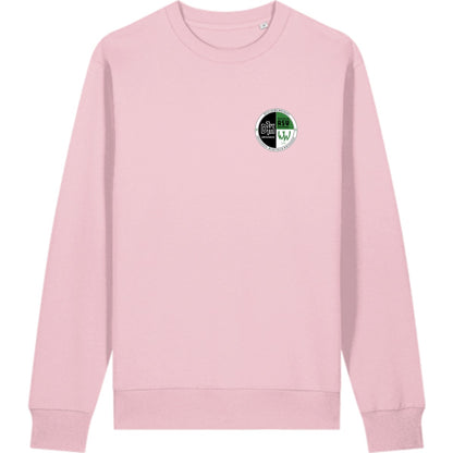 Schweres Unisex Sweatshirt aus Bio-Baumwolle Changer 2.0 STSU178 – Vereinslogo herzseitig Cotton Pink Vorderseite