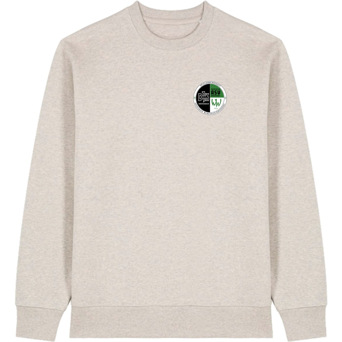 Schweres Unisex Sweatshirt aus Bio-Baumwolle Changer 2.0 STSU178 – Vereinslogo herzseitig Eco-Heather Vorderseite