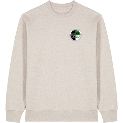 Schweres Unisex Sweatshirt aus Bio-Baumwolle Changer 2.0 STSU178 – Vereinslogo herzseitig Eco-Heather Vorderseite