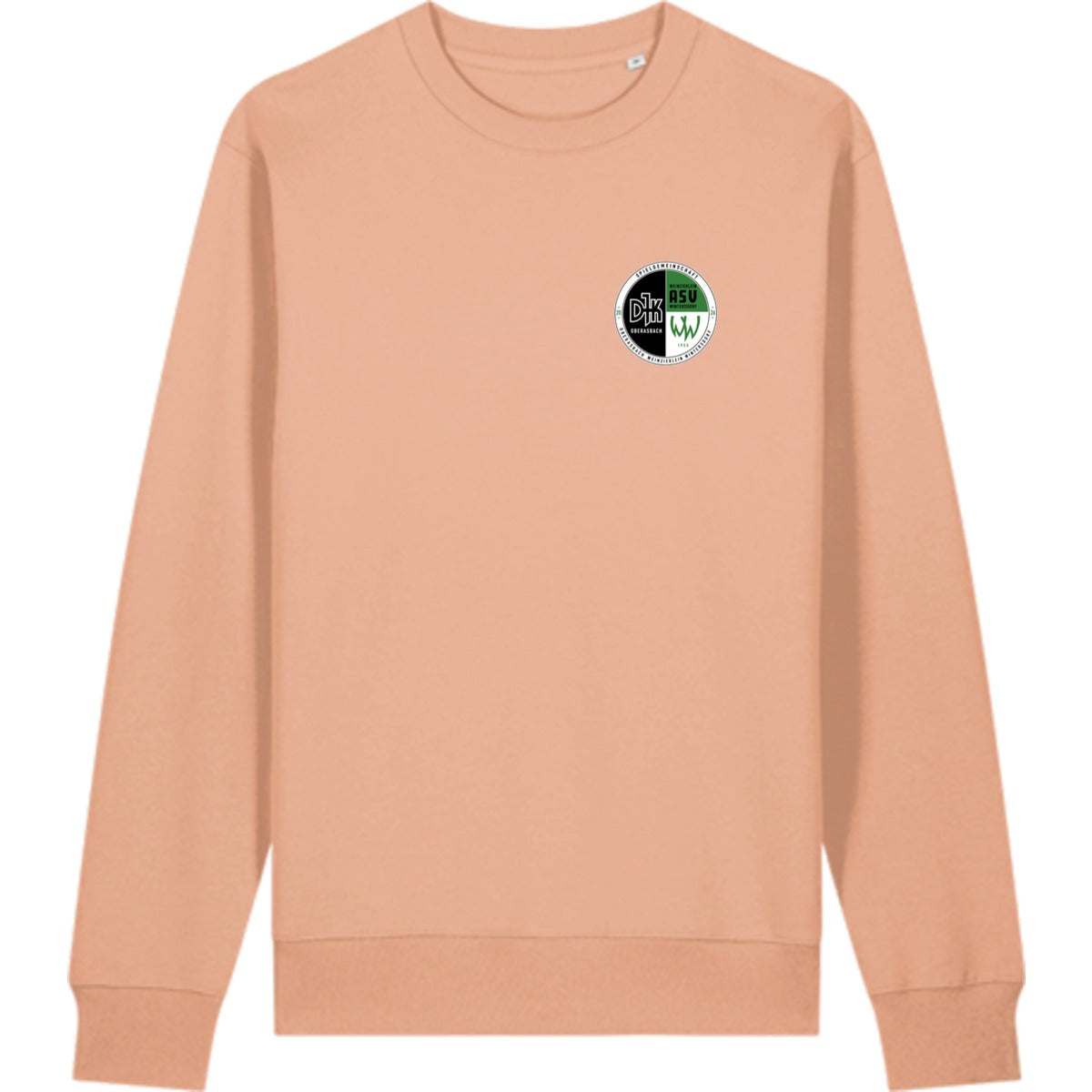 Schweres Unisex Sweatshirt aus Bio-Baumwolle Changer 2.0 STSU178 – Vereinslogo herzseitig Fraiche Peche Vorderseite