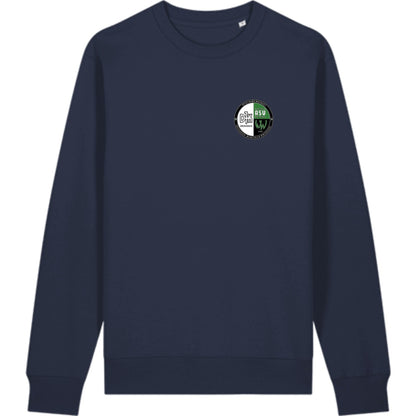 Schweres Unisex Sweatshirt aus Bio-Baumwolle Changer 2.0 STSU178 – Vereinslogo herzseitig French Navy Vorderseite