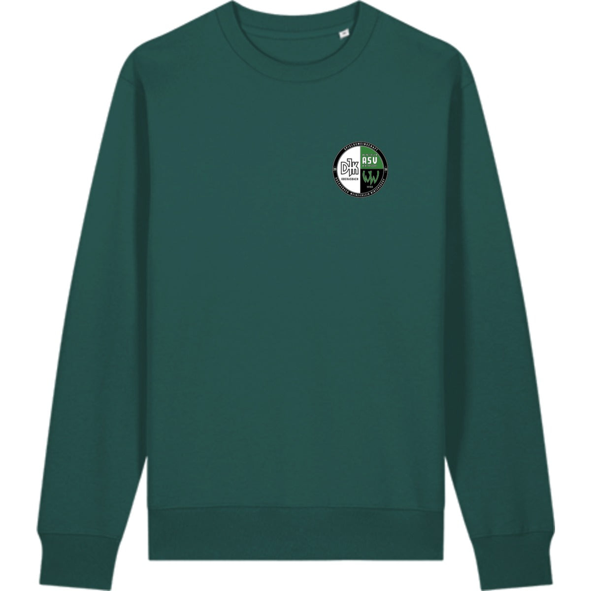 Schweres Unisex Sweatshirt aus Bio-Baumwolle Changer 2.0 STSU178 – Vereinslogo herzseitig Glazed Green Vorderseite