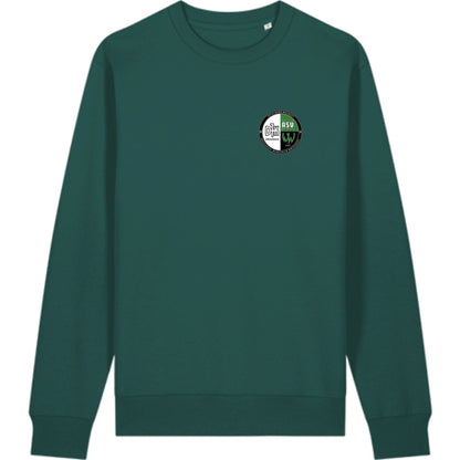 Schweres Unisex Sweatshirt aus Bio-Baumwolle Changer 2.0 STSU178 – Vereinslogo herzseitig Glazed Green Vorderseite