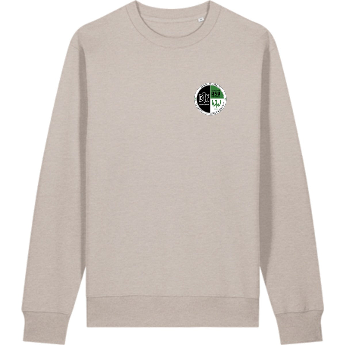 Schweres Unisex Sweatshirt aus Bio-Baumwolle Changer 2.0 STSU178 – Vereinslogo herzseitig Heather Haze Vorderseite