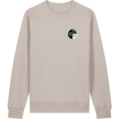 Schweres Unisex Sweatshirt aus Bio-Baumwolle Changer 2.0 STSU178 – Vereinslogo herzseitig Heather Haze Vorderseite