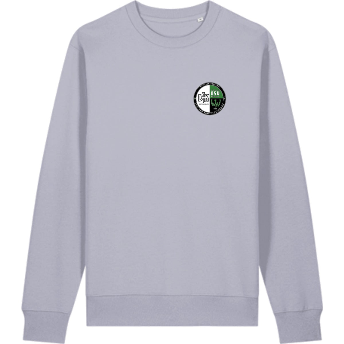 Schweres Unisex Sweatshirt aus Bio-Baumwolle Changer 2.0 STSU178 – Vereinslogo herzseitig Lavender Vorderseite