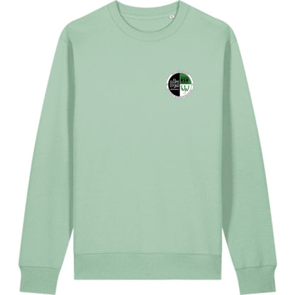 Schweres Unisex Sweatshirt aus Bio-Baumwolle Changer 2.0 STSU178 – Vereinslogo herzseitig Misty Jade Vorderseite