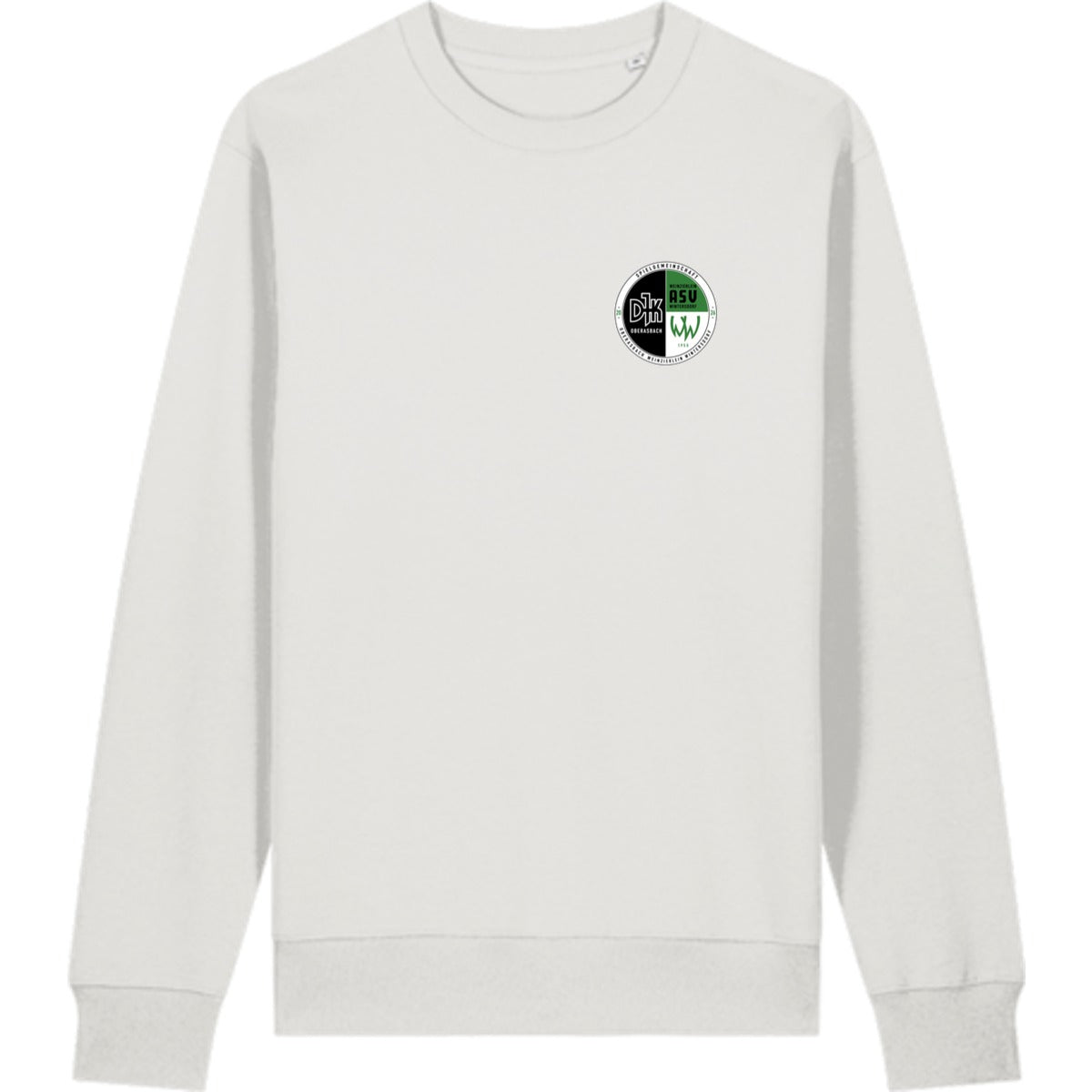 Schweres Unisex Sweatshirt aus Bio-Baumwolle Changer 2.0 STSU178 – Vereinslogo herzseitig Off White Vorderseite