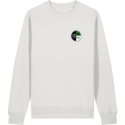 Schweres Unisex Sweatshirt aus Bio-Baumwolle Changer 2.0 STSU178 – Vereinslogo herzseitig Off White Vorderseite