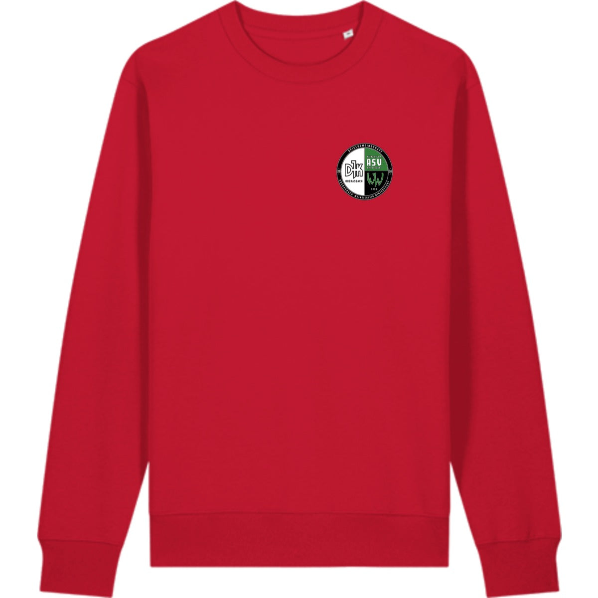 Schweres Unisex Sweatshirt aus Bio-Baumwolle Changer 2.0 STSU178 – Vereinslogo herzseitig Red Vorderseite