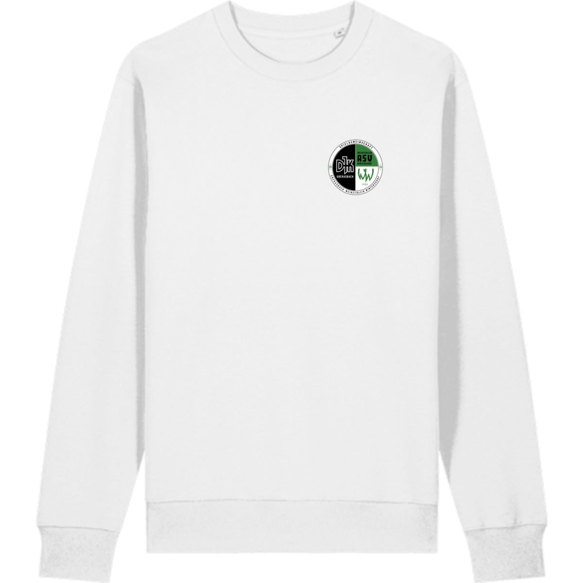 Schweres Unisex Sweatshirt aus Bio-Baumwolle Changer 2.0 STSU178 – Vereinslogo herzseitig White Vorderseite