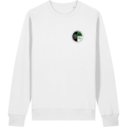 Schweres Unisex Sweatshirt aus Bio-Baumwolle Changer 2.0 STSU178 – Vereinslogo herzseitig White Vorderseite
