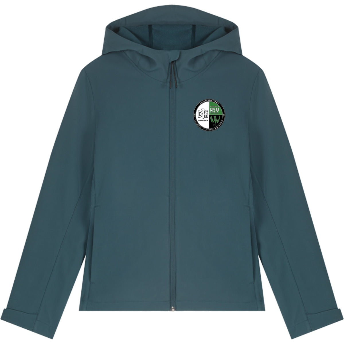 Nachhaltige Damen Softshelljacke Stella Discoverer STJW159 – Vereinslogo herzseitig Stargazer Vorderseite