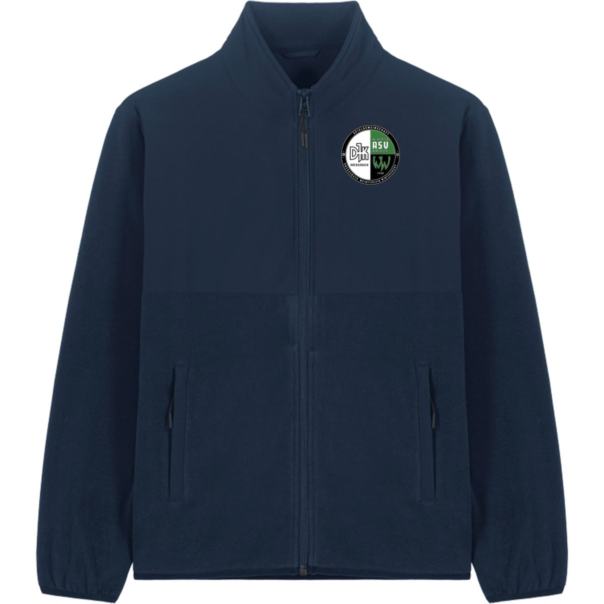 Unisex Fleecejacke aus recyleten Materialien Trekker STJU242 – Vereinslogo herzseitig French Navy Vorderseite