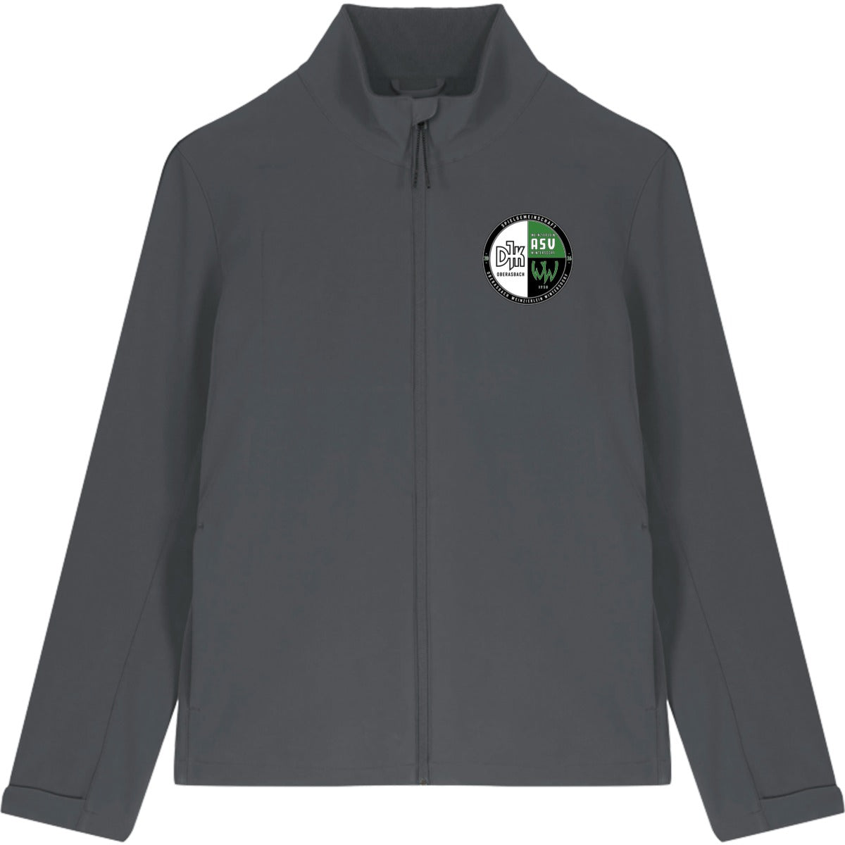 Herren Softshelljacke Stanley Navigator STJM167 – Vereinslogo herzseitig Anthracite Vorderseite