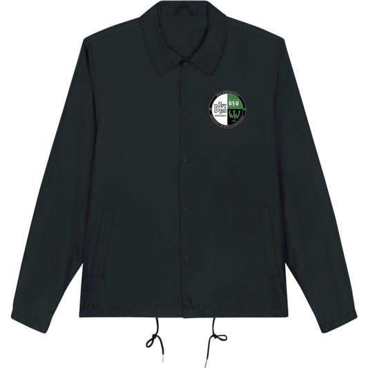 Leichte Unisex Coachjacke Coacher STJU833 – Vereinslogo herzseitig Black Vorderseite