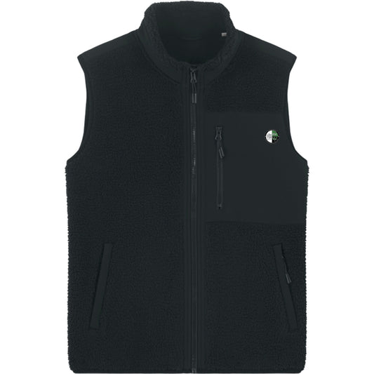 Warme Sherpa Unisex Weste personalisieren Liner STJU249 – Vereinslogo herzseitig Black Vorderseite