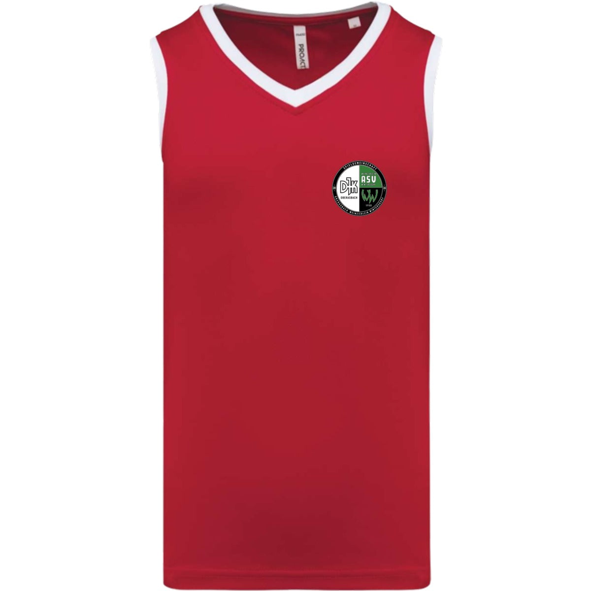 Basketballtrikot Herren PA4050 – Vereinslogo herzseitig Sporty Red/White Vorderseite