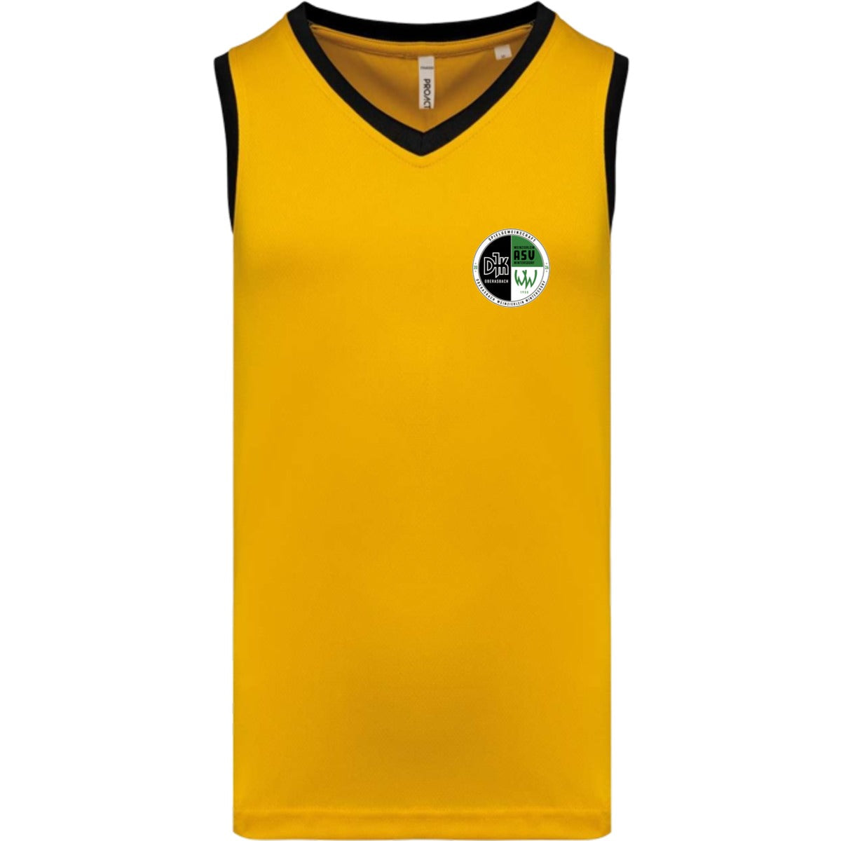 Basketballtrikot Herren PA4050 – Vereinslogo herzseitig Sporty Yellow/Black Vorderseite