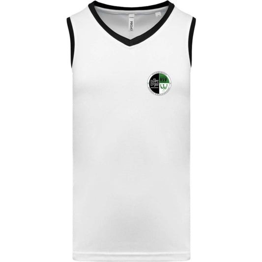 Basketballtrikot Herren PA4050 – Vereinslogo herzseitig White/Black Vorderseite