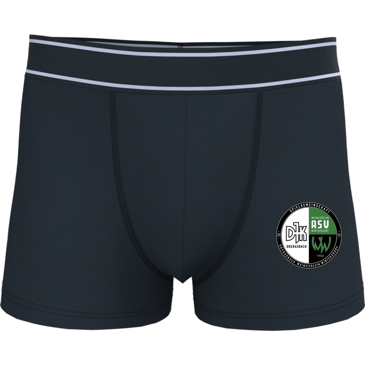 Boxershorts für Männer KA800 – Vereinslogo mittig groß Navy Vorderseite