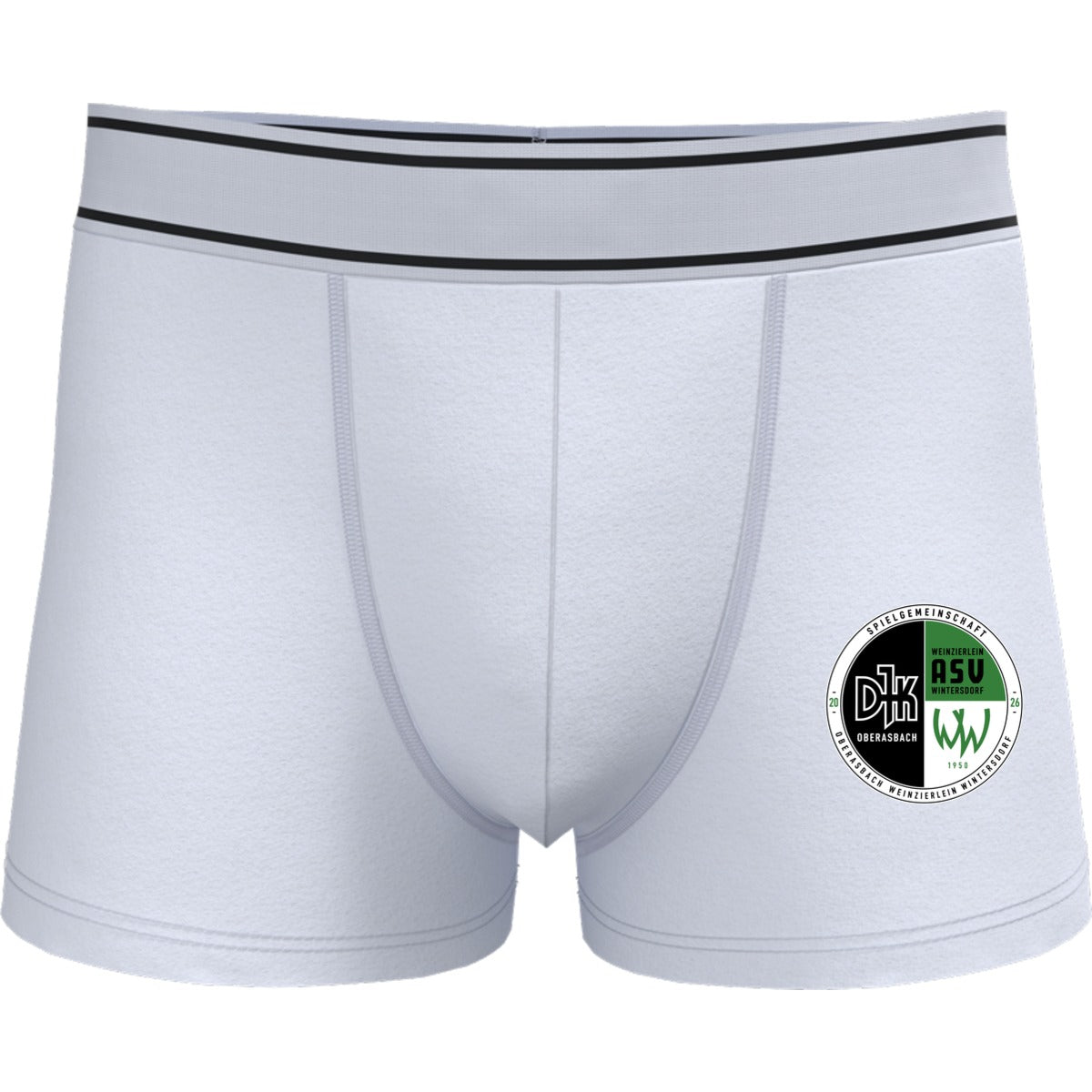 Boxershorts für Männer KA800 – Vereinslogo mittig groß White Vorderseite
