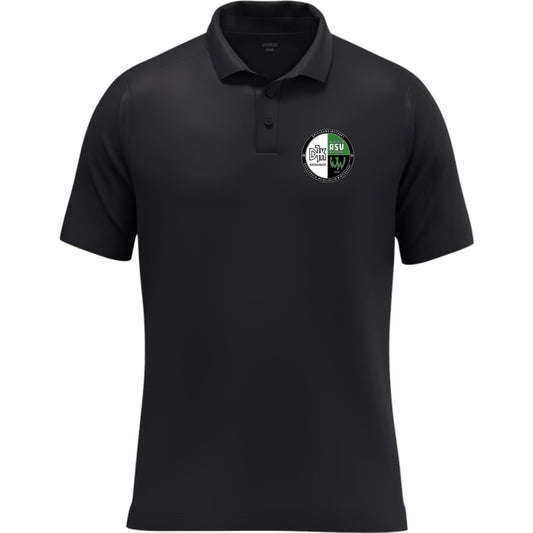 JAKO Polo Uni Nachhaltiges Unisex Funktions-Poloshirt 6305 – Vereinslogo herzseitig Schwarz Vorderseite