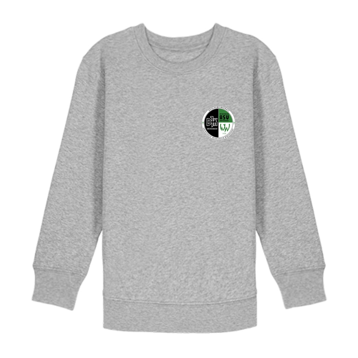 Mini Changer 2.0 Kinder Sweatshirt STSK181 – Vereinslogo herzseitig Heather Grey Vorderseite
