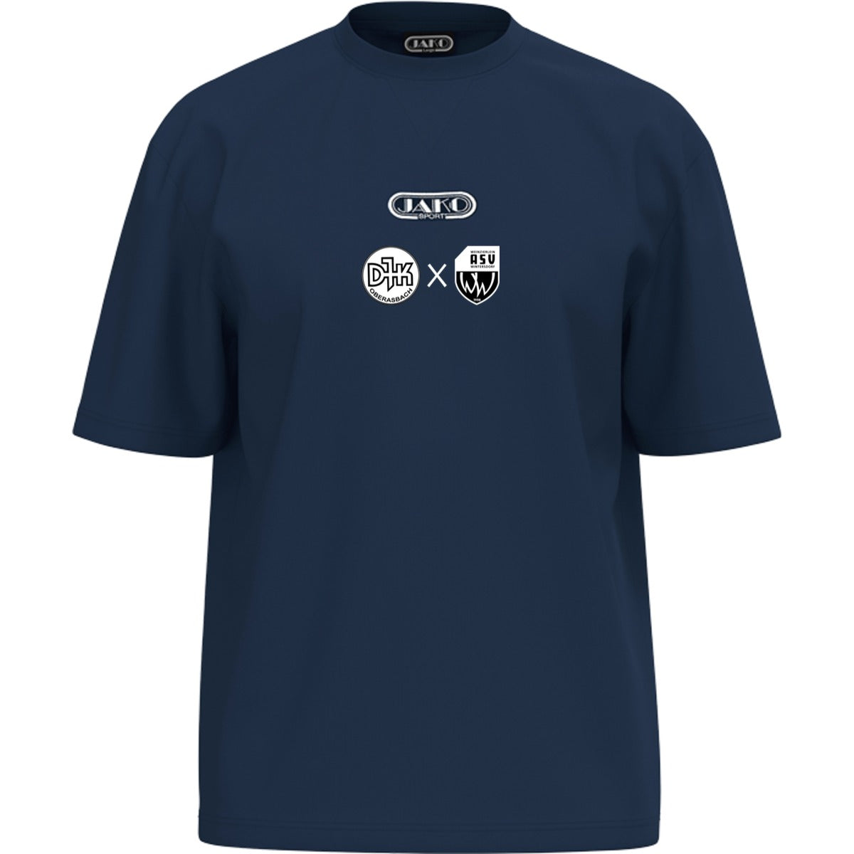 JAKO Wardrobe T-Shirt 6161 – Vereinslogo exklusiv Marine Vorderseite