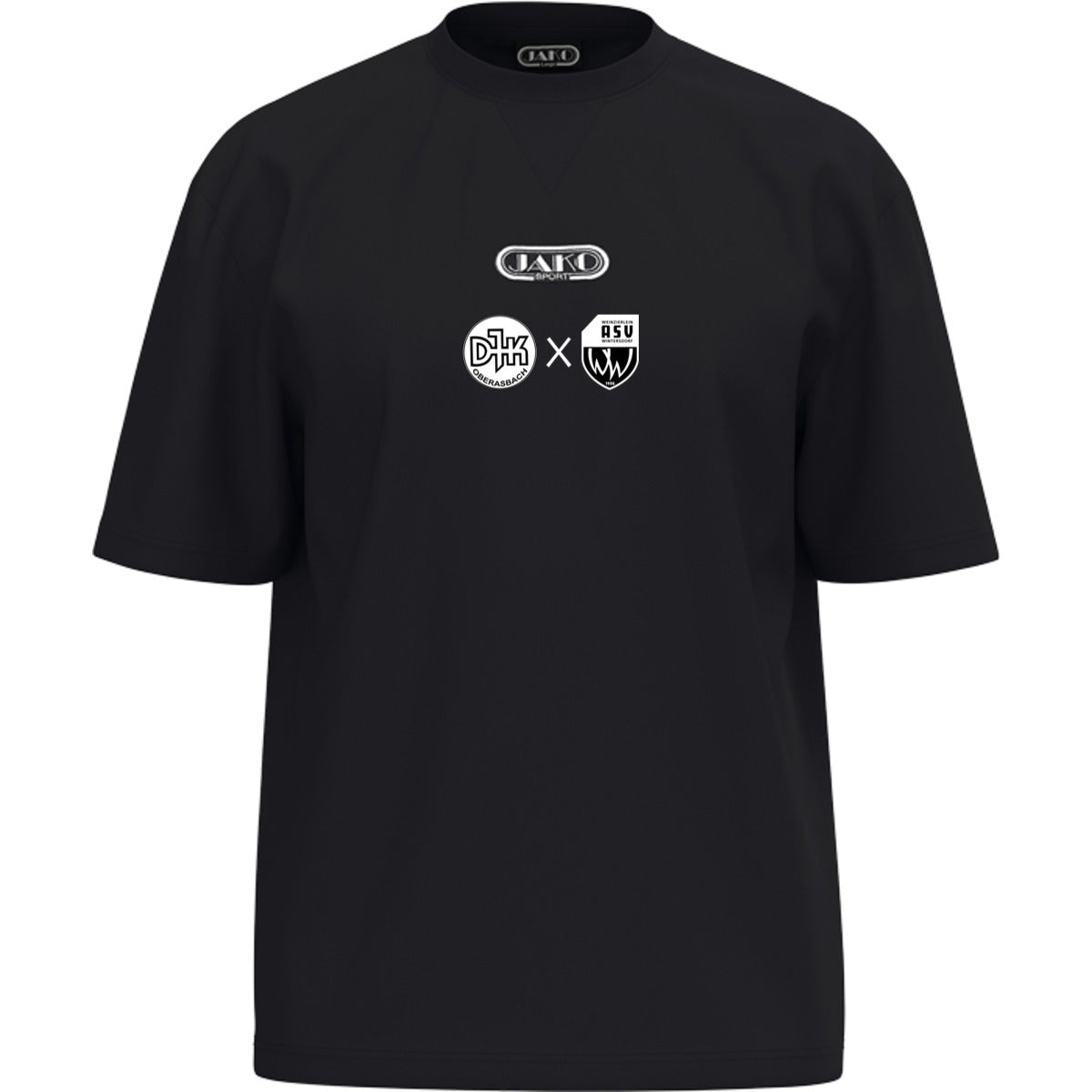 JAKO Wardrobe T-Shirt 6161 – Vereinslogo exklusiv Schwarz Vorderseite