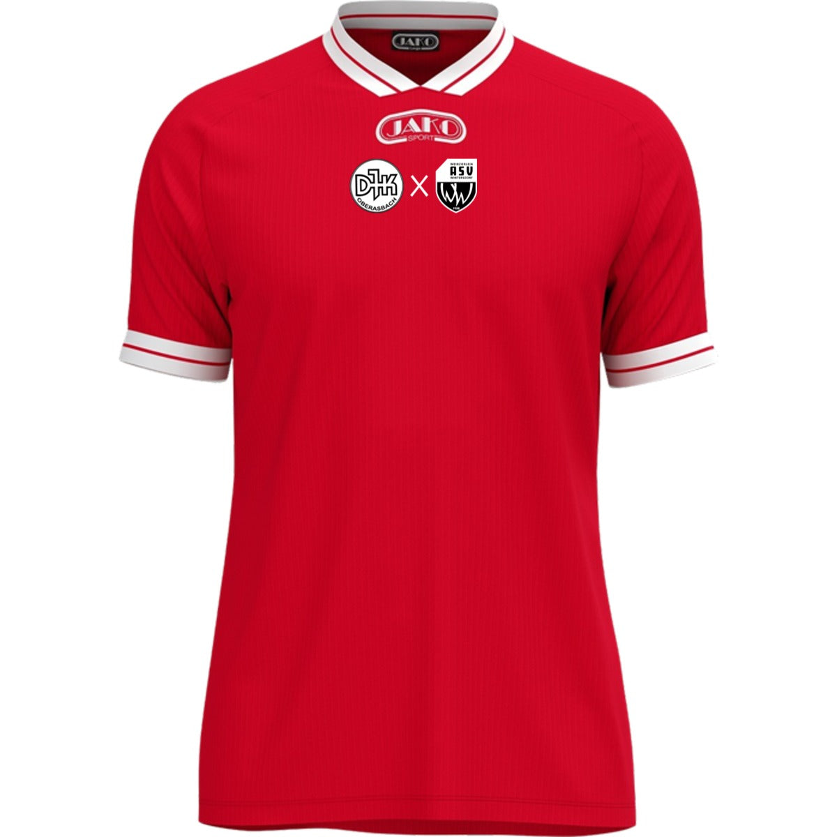 JAKO Trikot Retro KA 4247 – Retro-Trikot kombiniertes Logo Rot Vorderseite