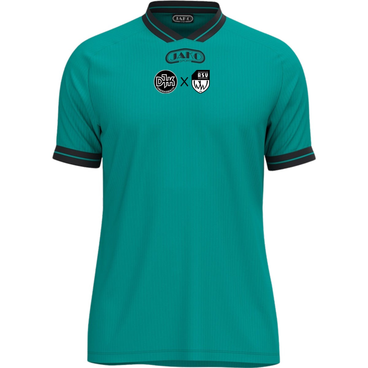 JAKO Trikot Retro KA 4247 – Retro-Trikot kombiniertes Logo Türkis Vorderseite
