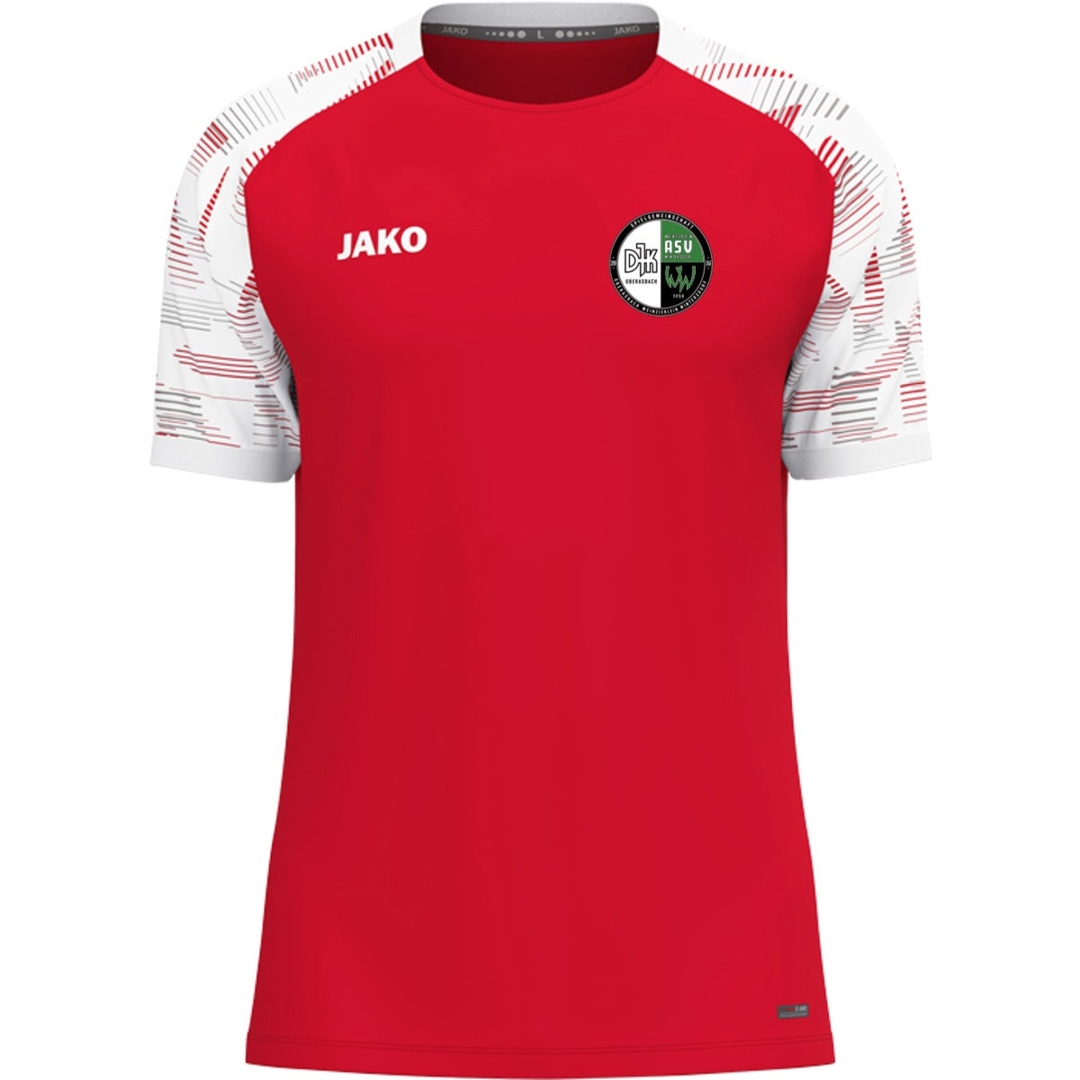 T-Shirt Sonic – nachhaltiges Funktionsshirt von JAKO 6126 – Vereinslogo herzseitig Rot/Weiß Vorderseite