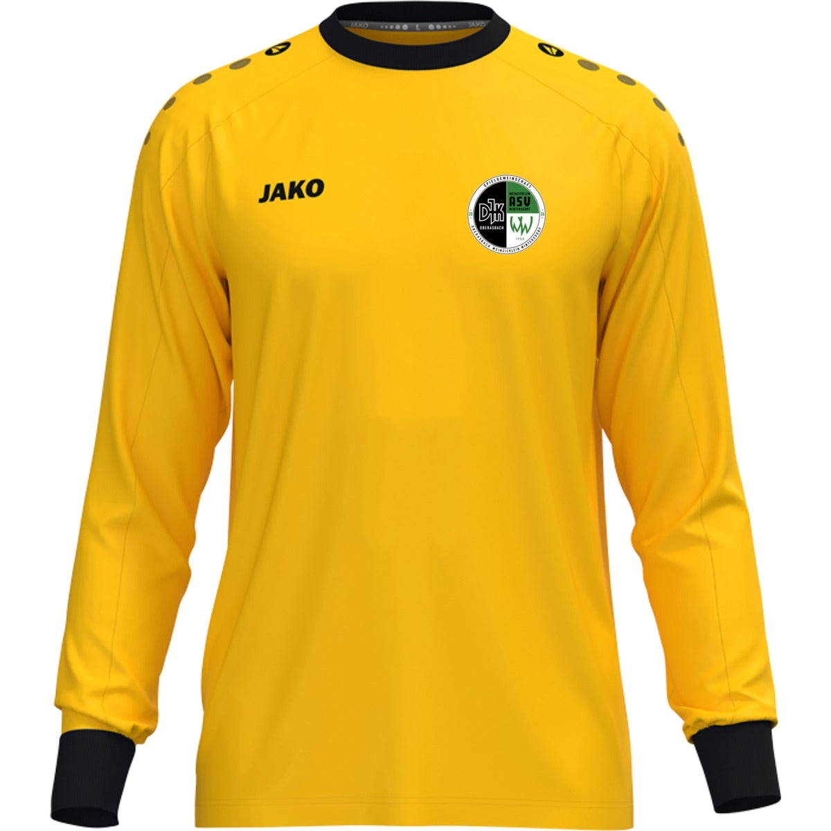 JAKO TW-Trikot One – Nachhaltiges Torwarttrikot 8900 – Vereinslogo herzseitig Gelb Vorderseite