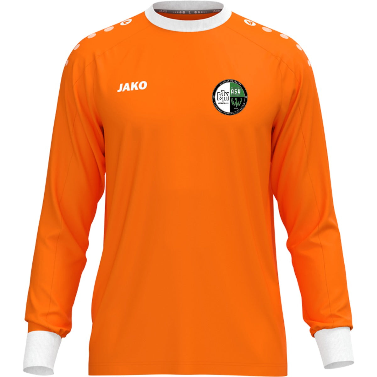 JAKO TW-Trikot One – Nachhaltiges Torwarttrikot 8900 – Vereinslogo herzseitig Neonorange Vorderseite
