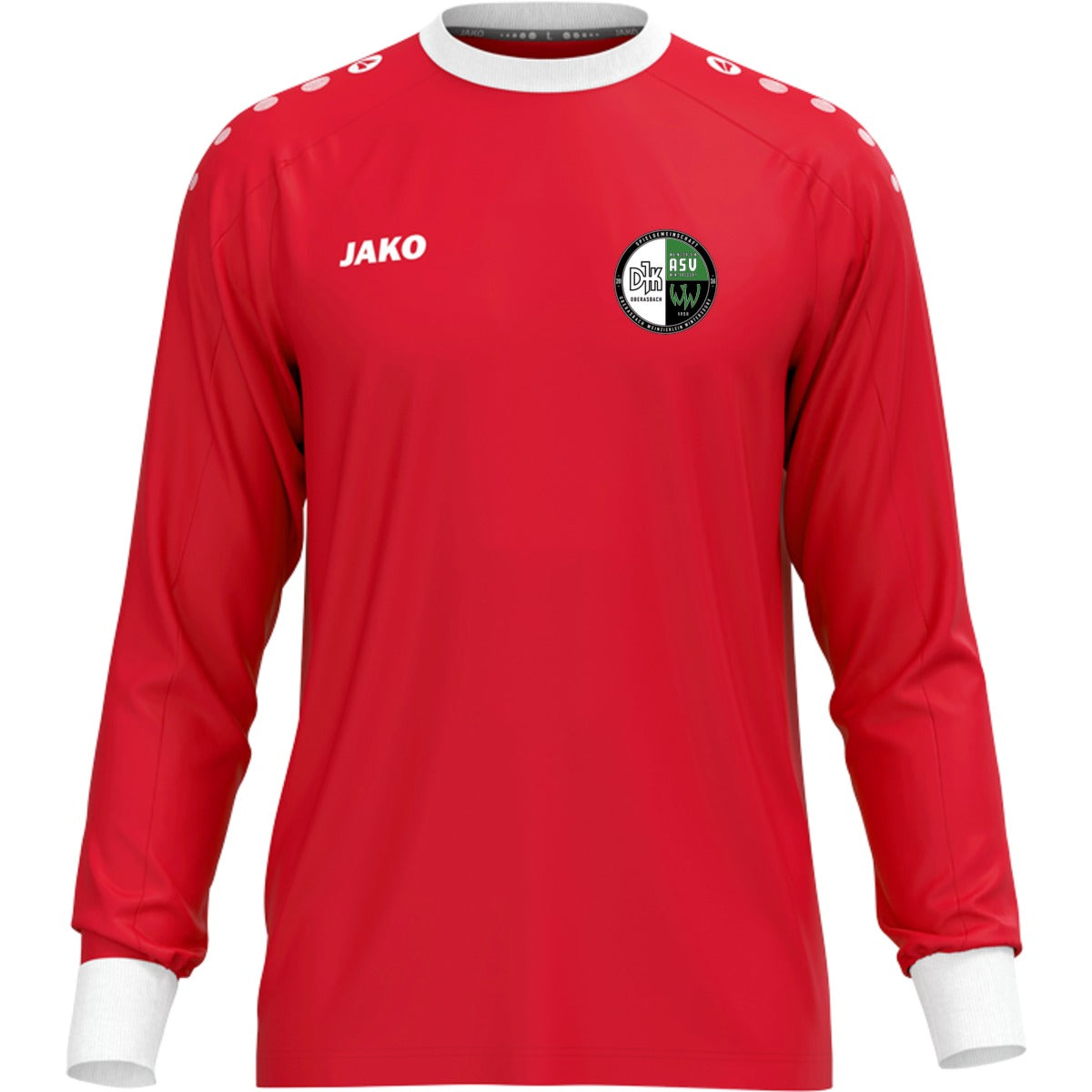 JAKO TW-Trikot One – Nachhaltiges Torwarttrikot 8900 – Vereinslogo herzseitig Rot Vorderseite