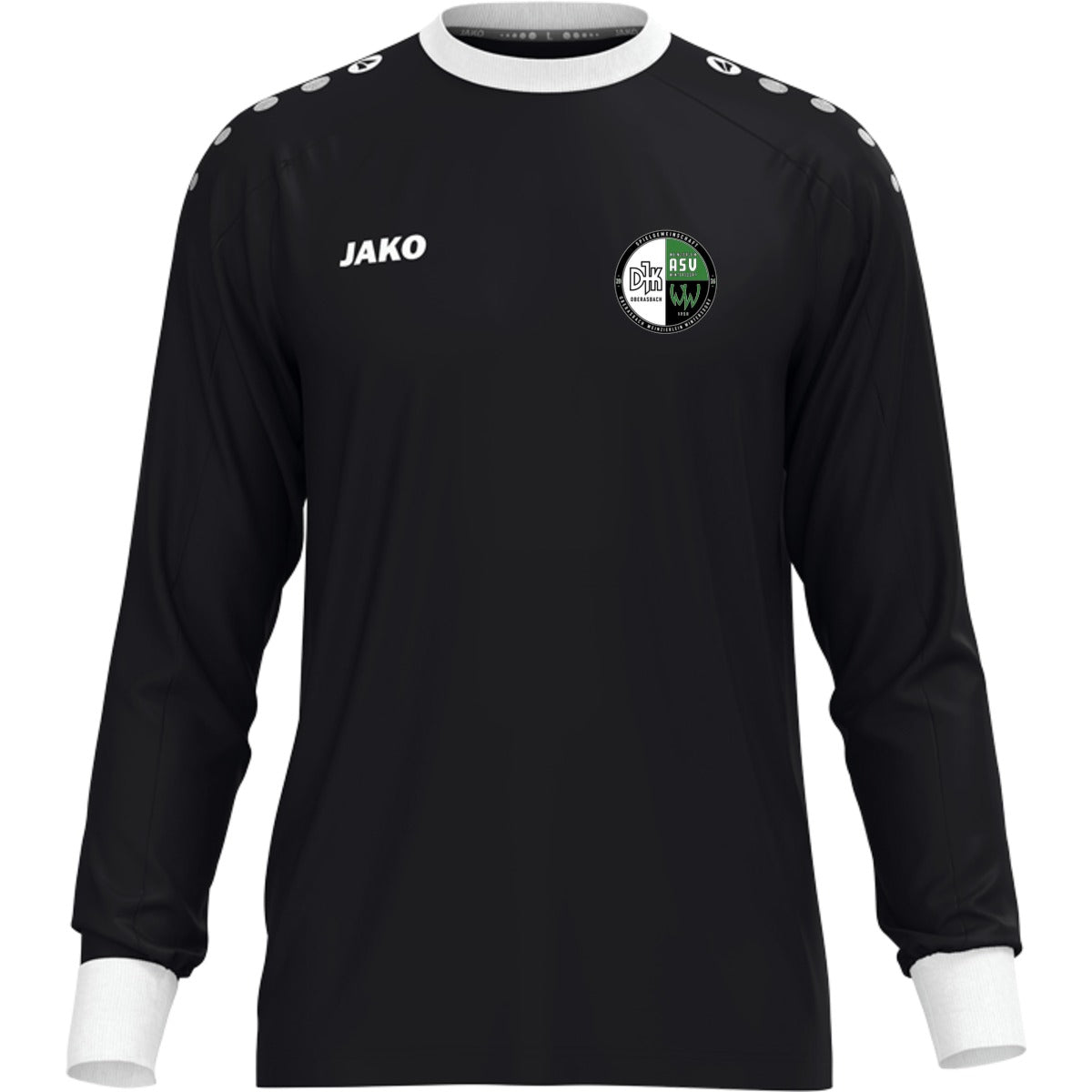 JAKO TW-Trikot One – Nachhaltiges Torwarttrikot 8900 – Vereinslogo herzseitig Schwarz Vorderseite
