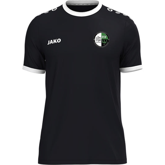 JAKO Trikot One mit Kontraststreifen 4200 – Vereinslogo herzseitig Schwarz Vorderseite