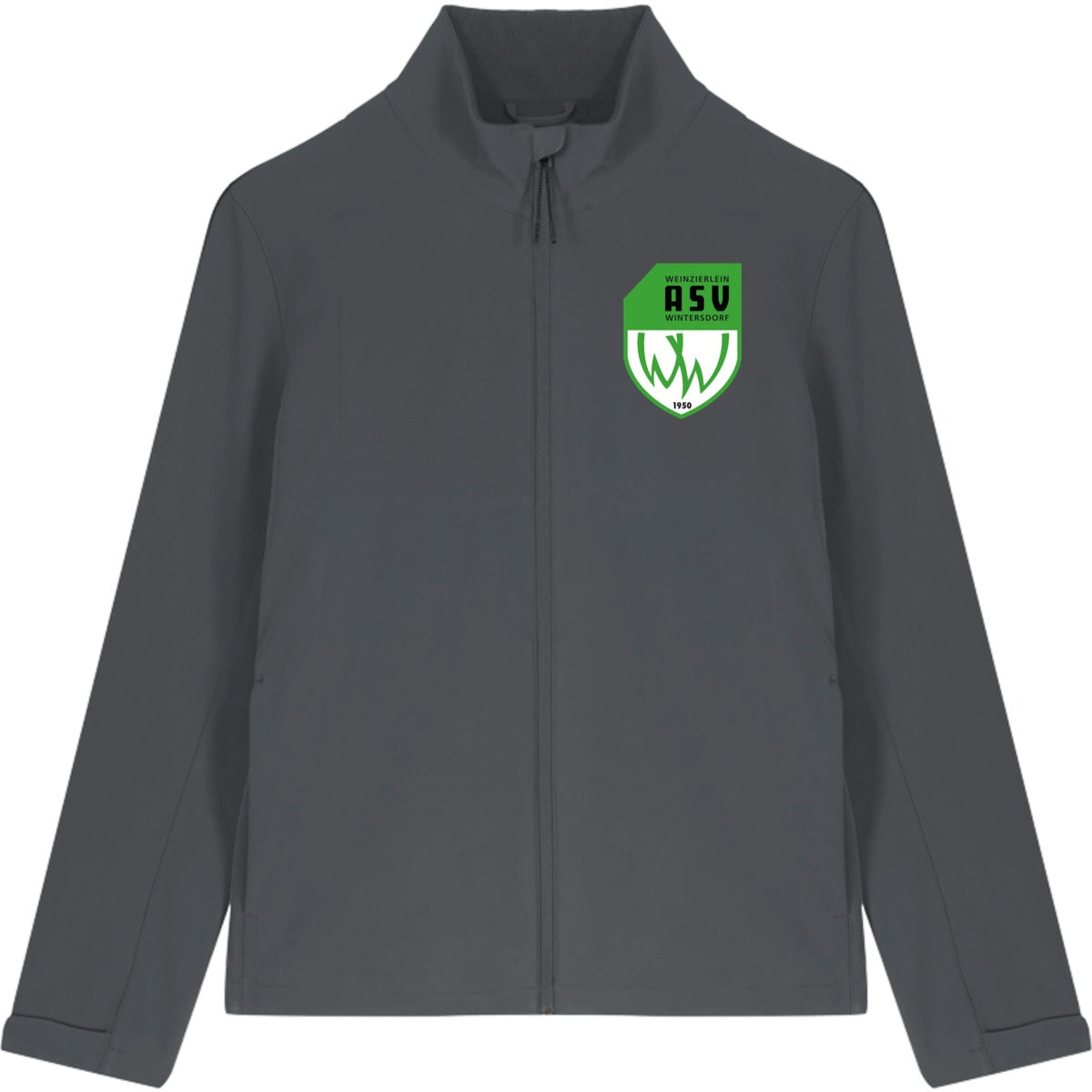 Herren Softshelljacke Stanley Navigator STJM167 – ASV-Wappen herzseitig Anthracite Vorderseite