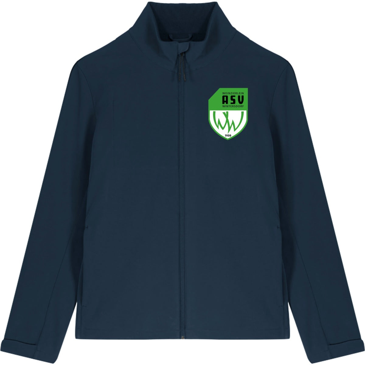 Herren Softshelljacke Stanley Navigator STJM167 – ASV-Wappen herzseitig French Navy Vorderseite