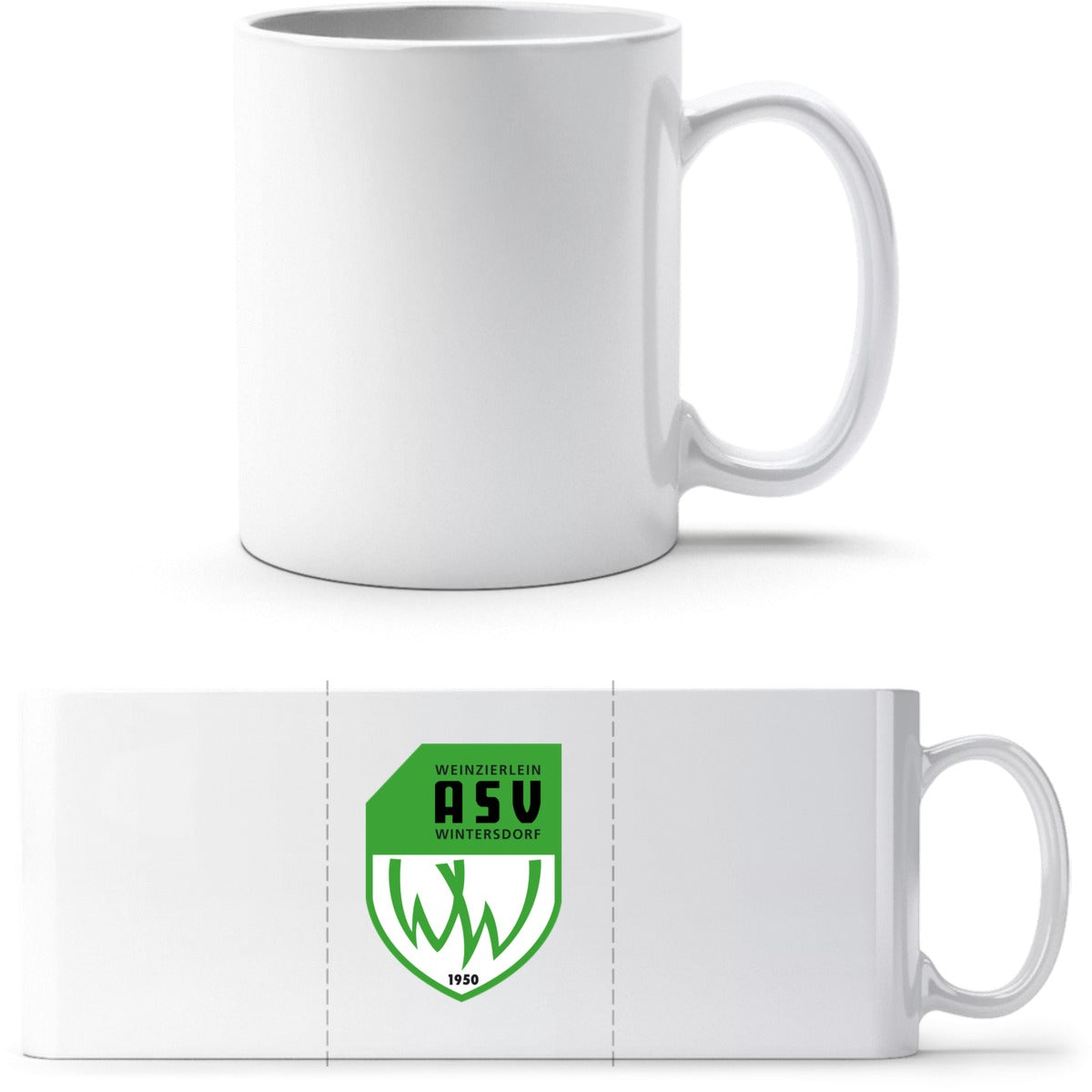 Q9061 Tasse – ASV-Wappen mittig groß Weiß Vorderseite