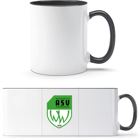 Q9061 Tasse – ASV-Wappen mittig groß Weiß/Schwarz Vorderseite