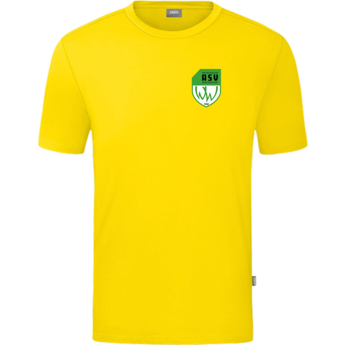 JAKO T-Shirt Organic C6120 – ASV-Wappen herzseitig Citro Vorderseite