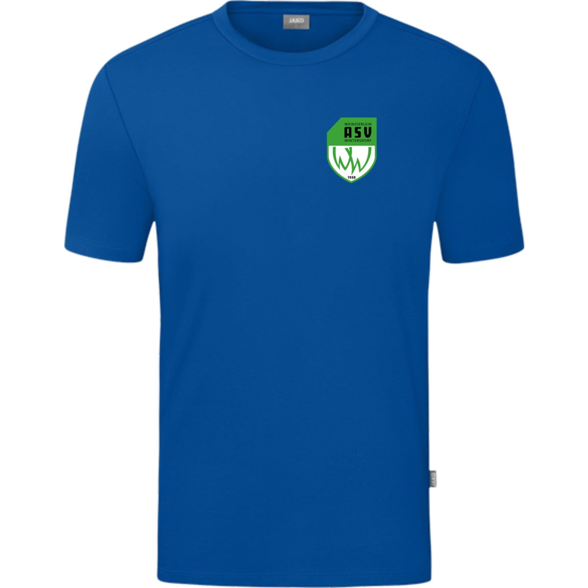 JAKO T-Shirt Organic C6120 – ASV-Wappen herzseitig Royal Vorderseite