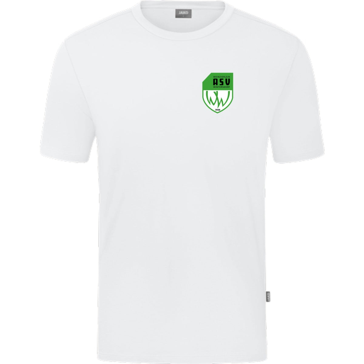 JAKO T-Shirt Organic C6120 – ASV-Wappen herzseitig Weiß Vorderseite