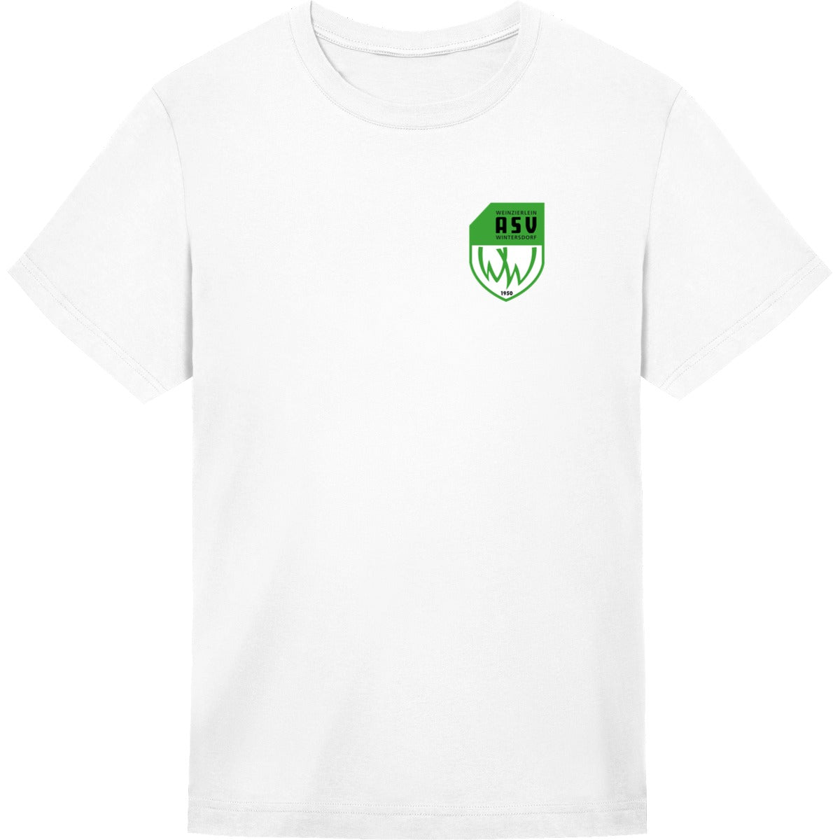 Unisex Oversize T-Shirt JT009 – ASV-Wappen herzseitig White Vorderseite
