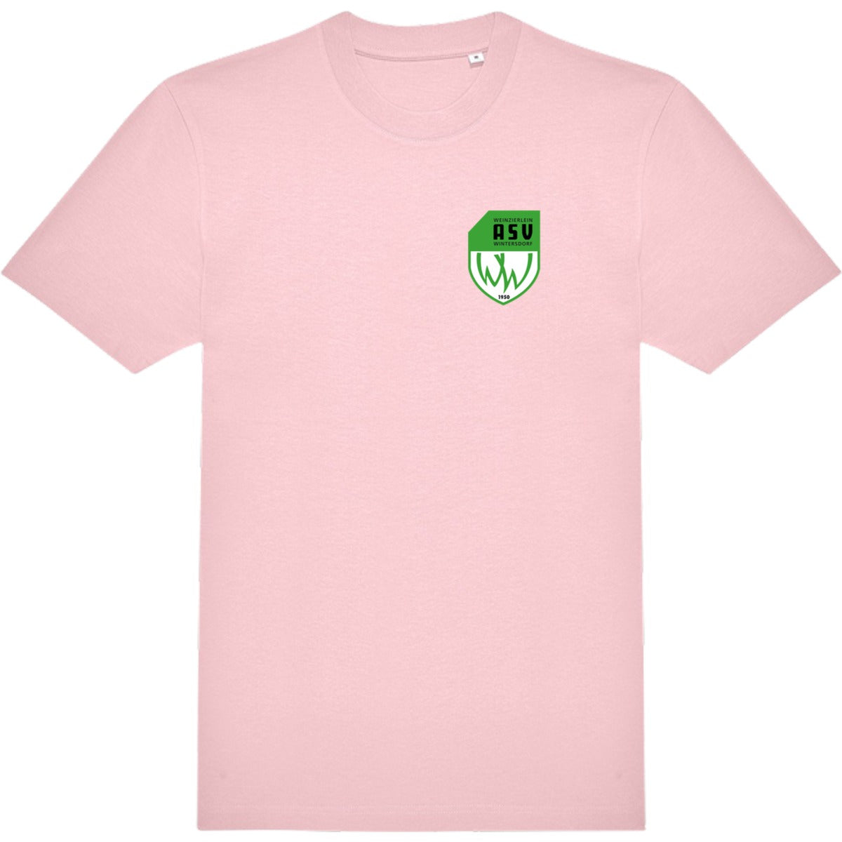 Modernes Unisex T-Shirt #E220 TG002 – ASV-Wappen herzseitig Orchid Pink Vorderseite